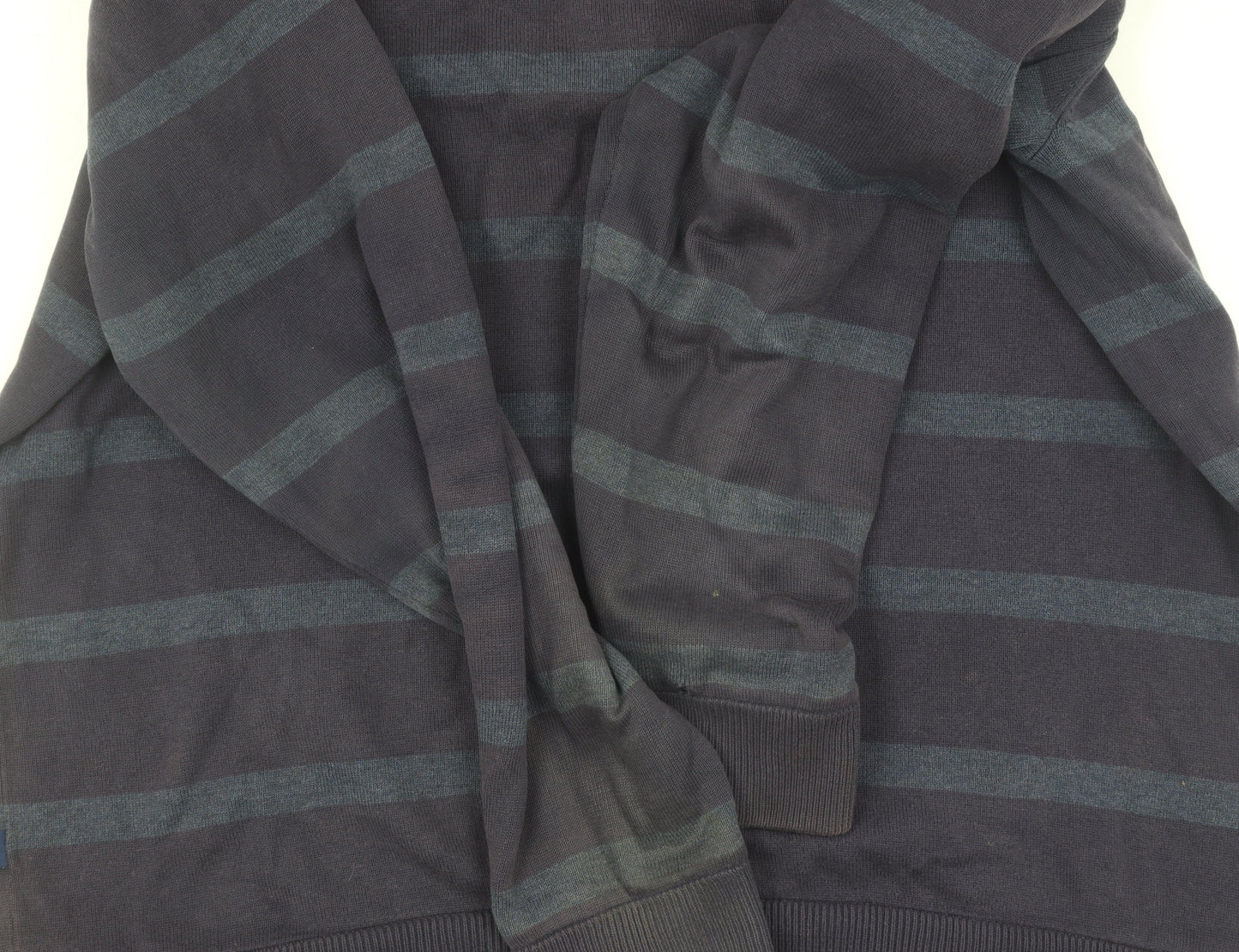 Atlantic Bay Men's Blue Medium Striped Full Zip Sweatshirt