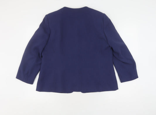 Eastex Women's Blue Suit Jacket, Size 16, Classic Style