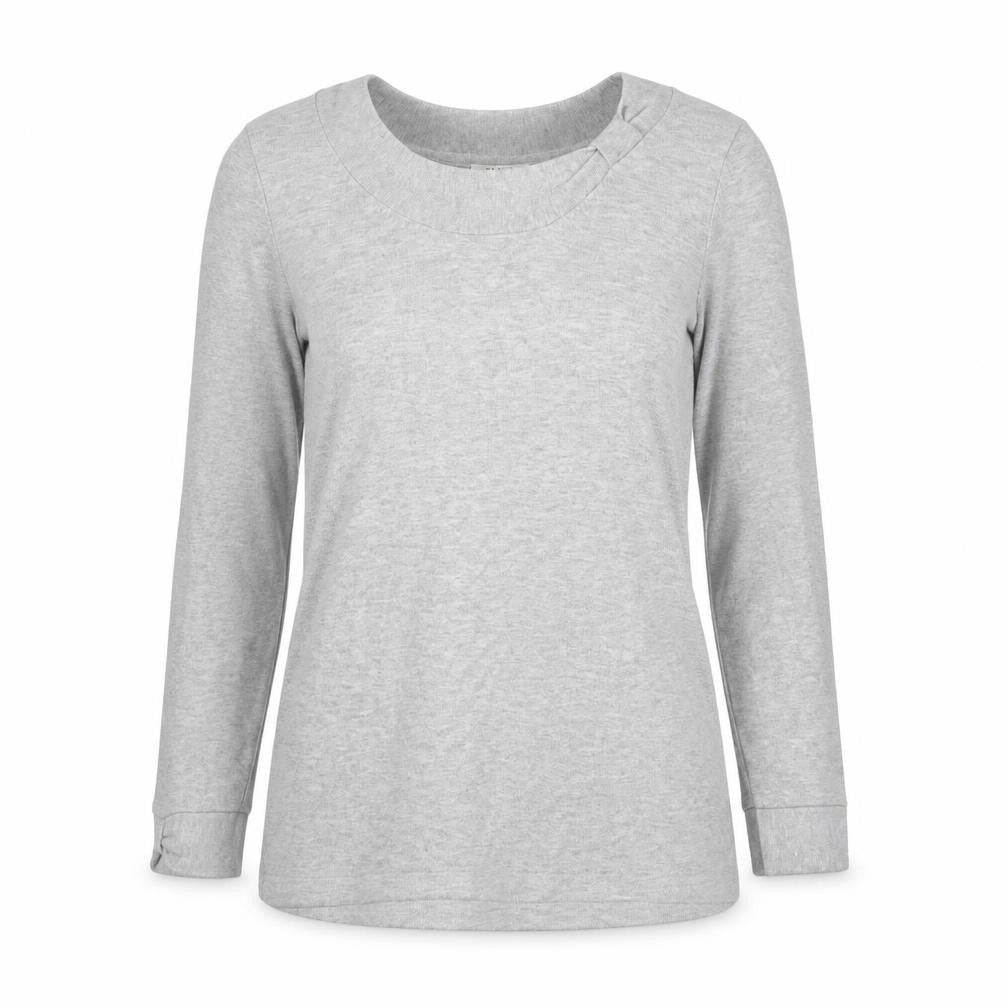 Precis Petite Women's Grey 3/4 Sleeve Top XS