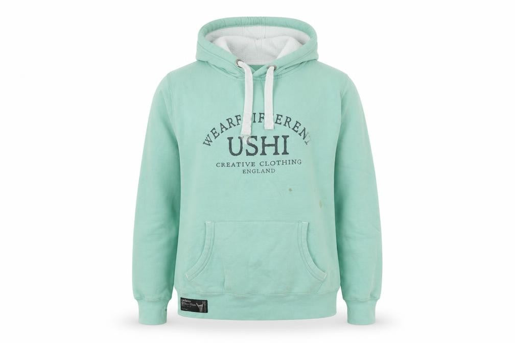 USHI Womens Green Hoodie, Large, Casual Pullover