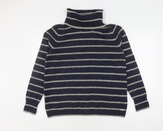 Crew Clothing Co. Women's Blue Roll Neck Pullover Jumper Size 14