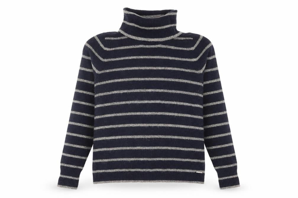 Womens UK 14 Regular Crew Clothing Co. Blue Pullover Tight-Knit