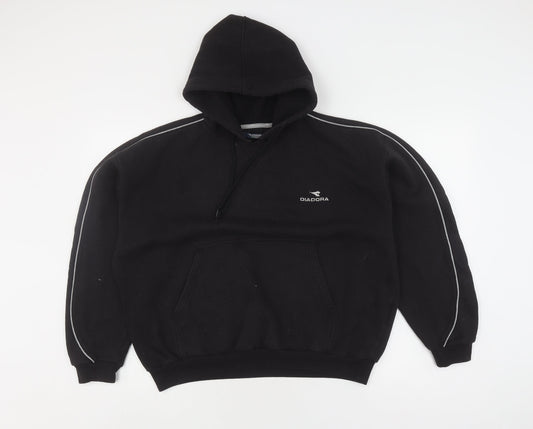 Diadora Men's Black Pullover Hoodie M