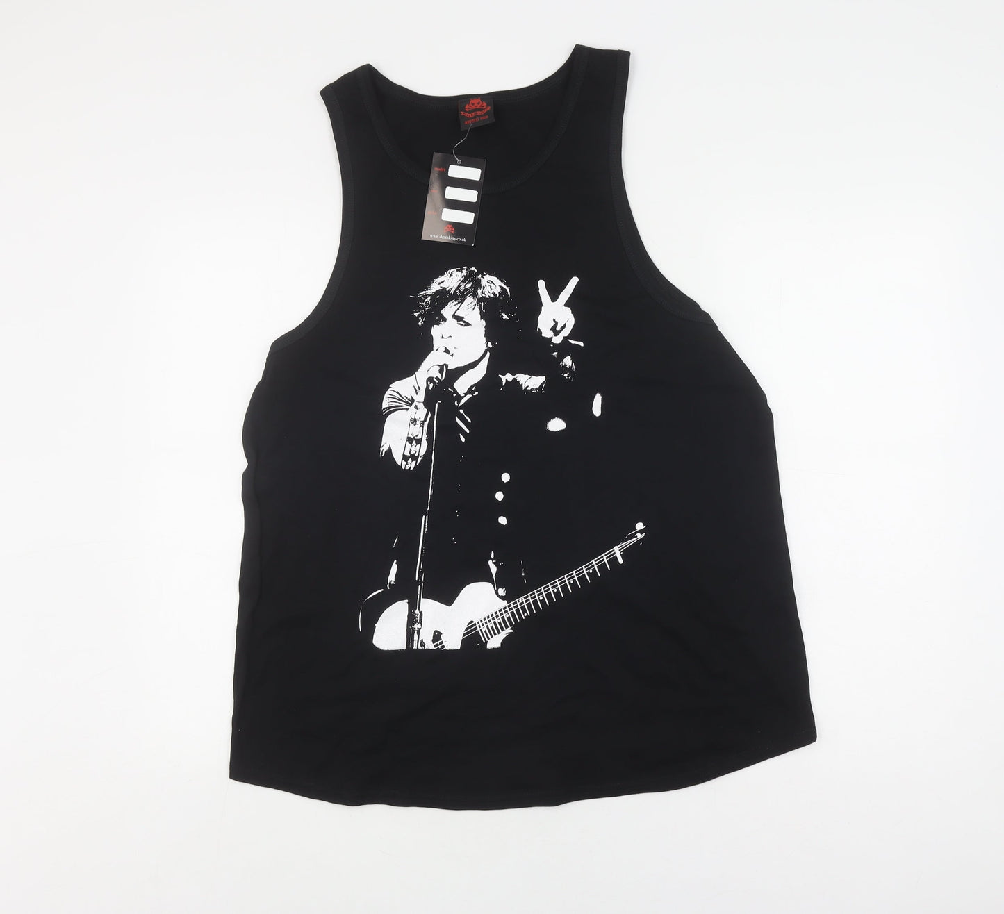 Death Kitty Unisex Black Cotton Tank, Size 18, New