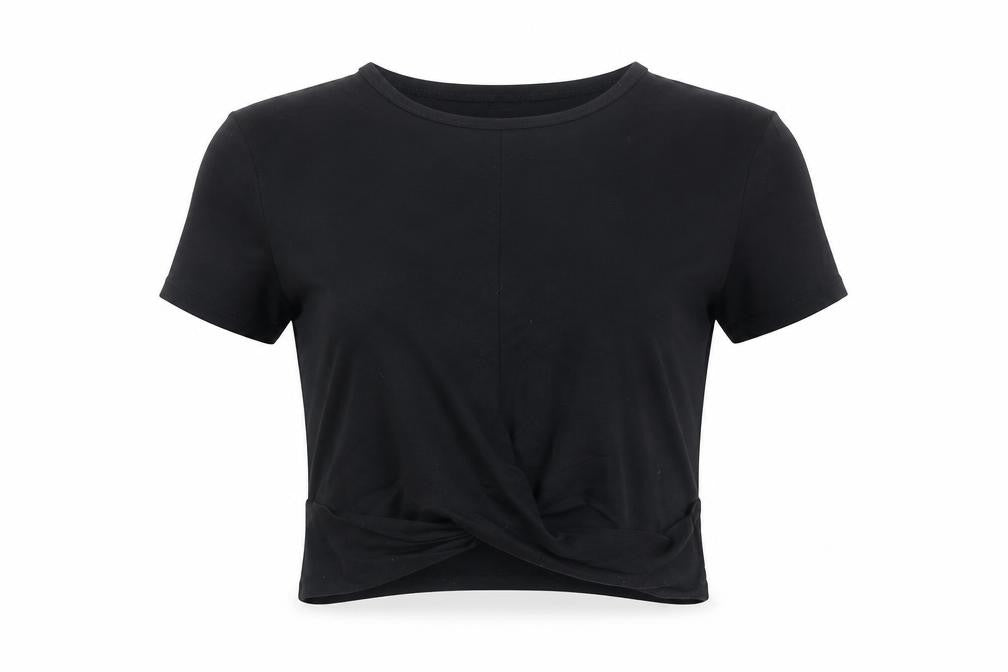 MP Women's Black Slim Fit T-Shirt, Size S, Gym Wear