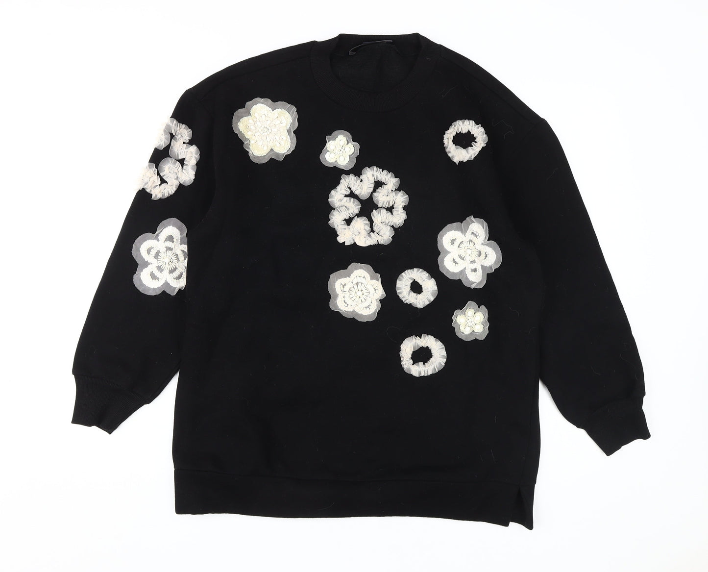 French Connection Women's Black Pullover Sweatshirt S