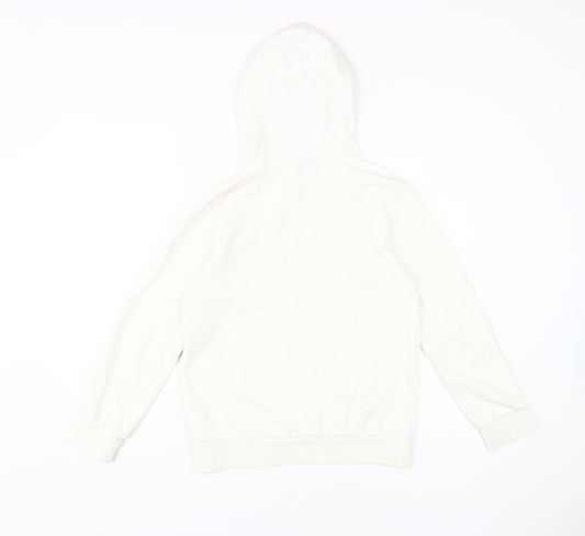 Champion Girls White Pullover Hoodie, Logo, 11-12 Years