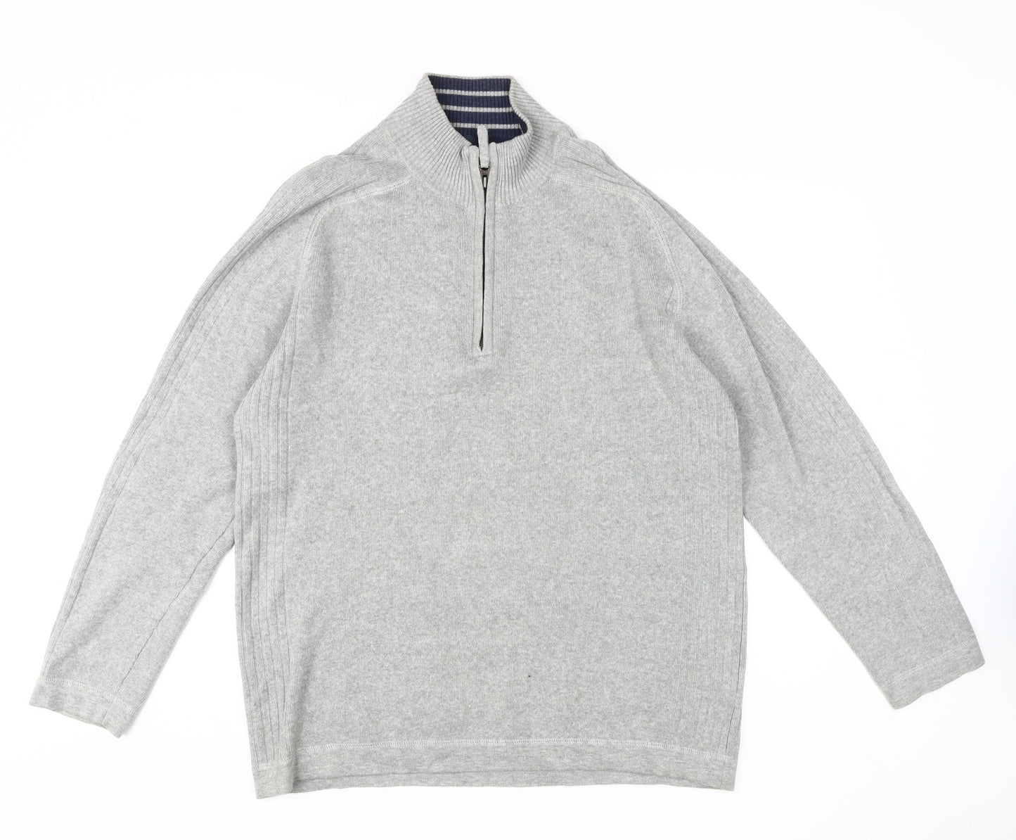 Atlantic Bay Men's Grey Full Zip Jumper M