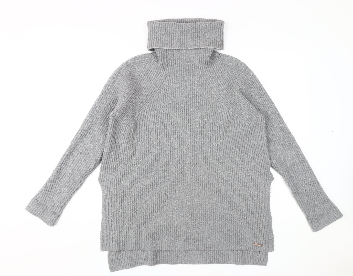 Sweaty Betty Women's Grey Roll Neck Jumper S