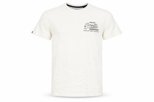 Mens UK Size S Superdry White  Cotton T-Shirt