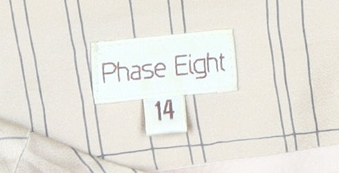 Phase Eight Women's Beige A-Line Floral Silk Skirt