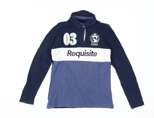 Requisite Boys Blue Colourblock Collared Long Sleeve Shirt