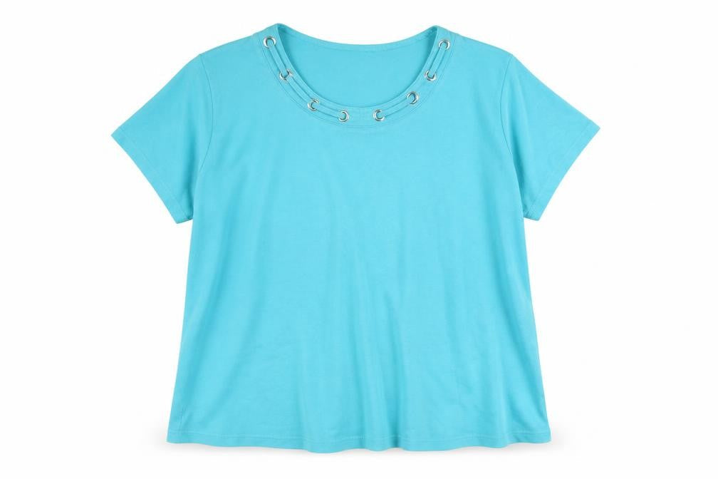 Womens UK Size 18 EWM Pure Classics Blue 100% Cotton T-Shirt