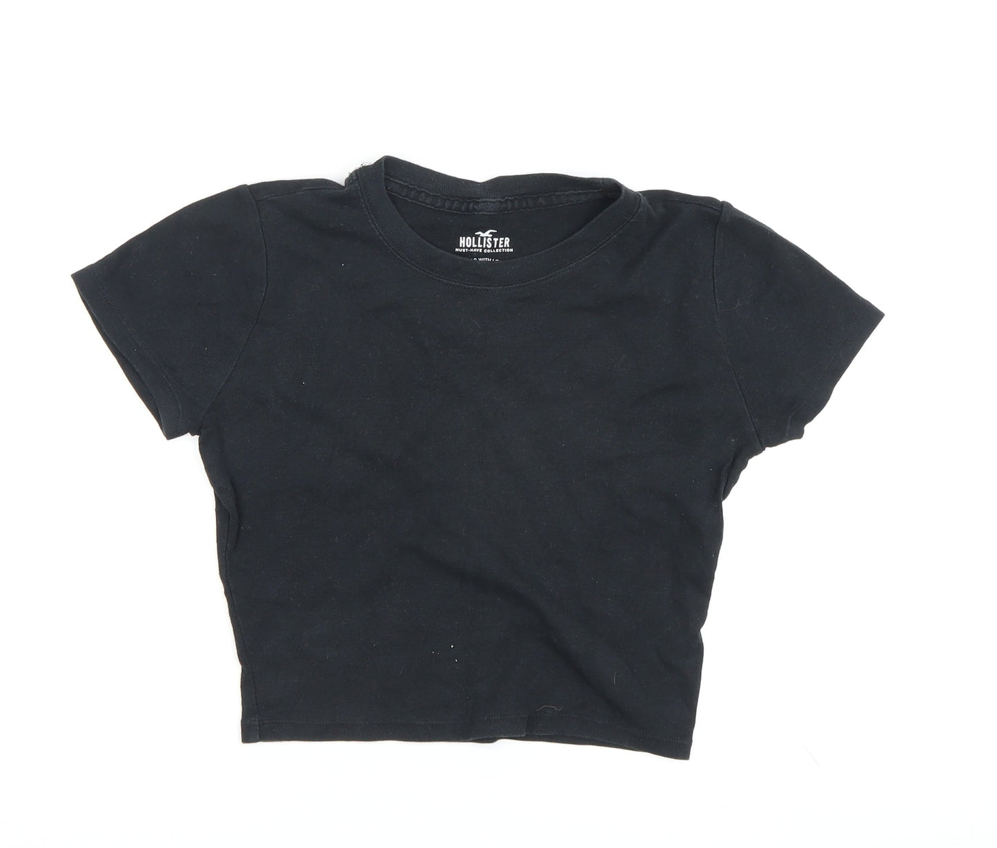 Hollister Women's Black Basic T-Shirt, Size S, Casual Classic