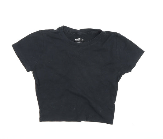 Hollister Women's Black Basic T-Shirt, Size S, Casual Classic