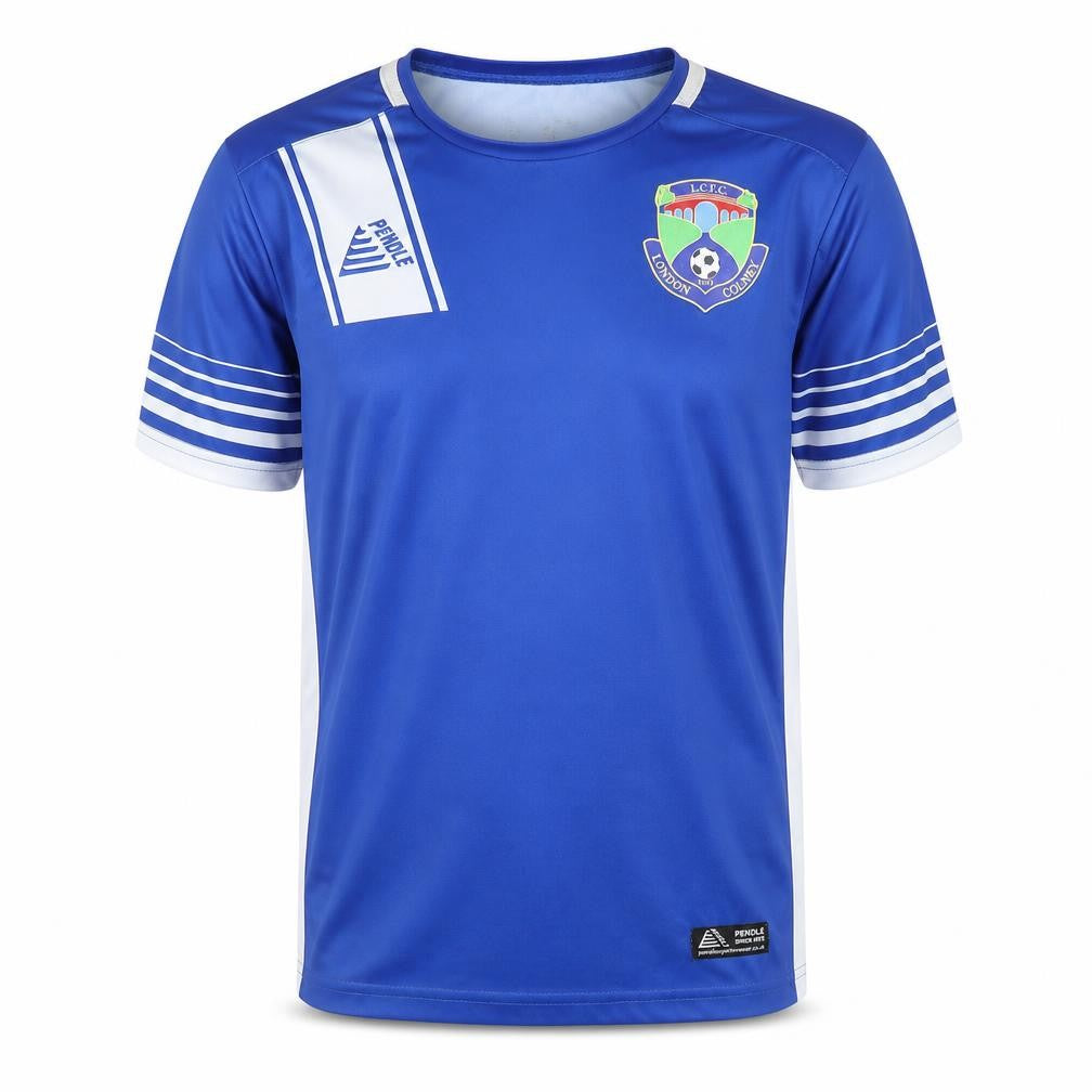 Pendle Boys Blue Football Jersey T-Shirt Size S