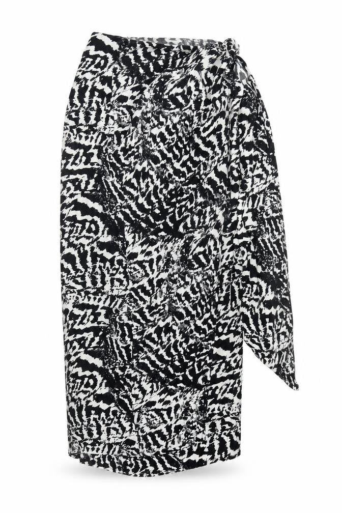 Topshop Women's Black Petite Cover Up, Size 6 Animal Print