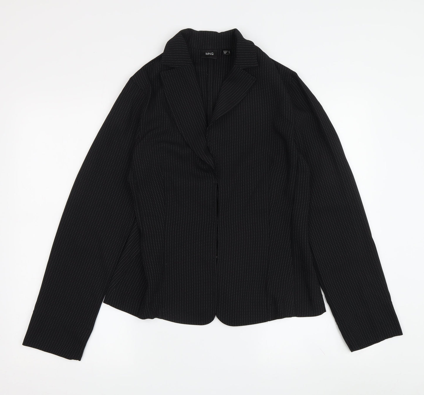 MNG Black Striped Blazer for Women - Size S