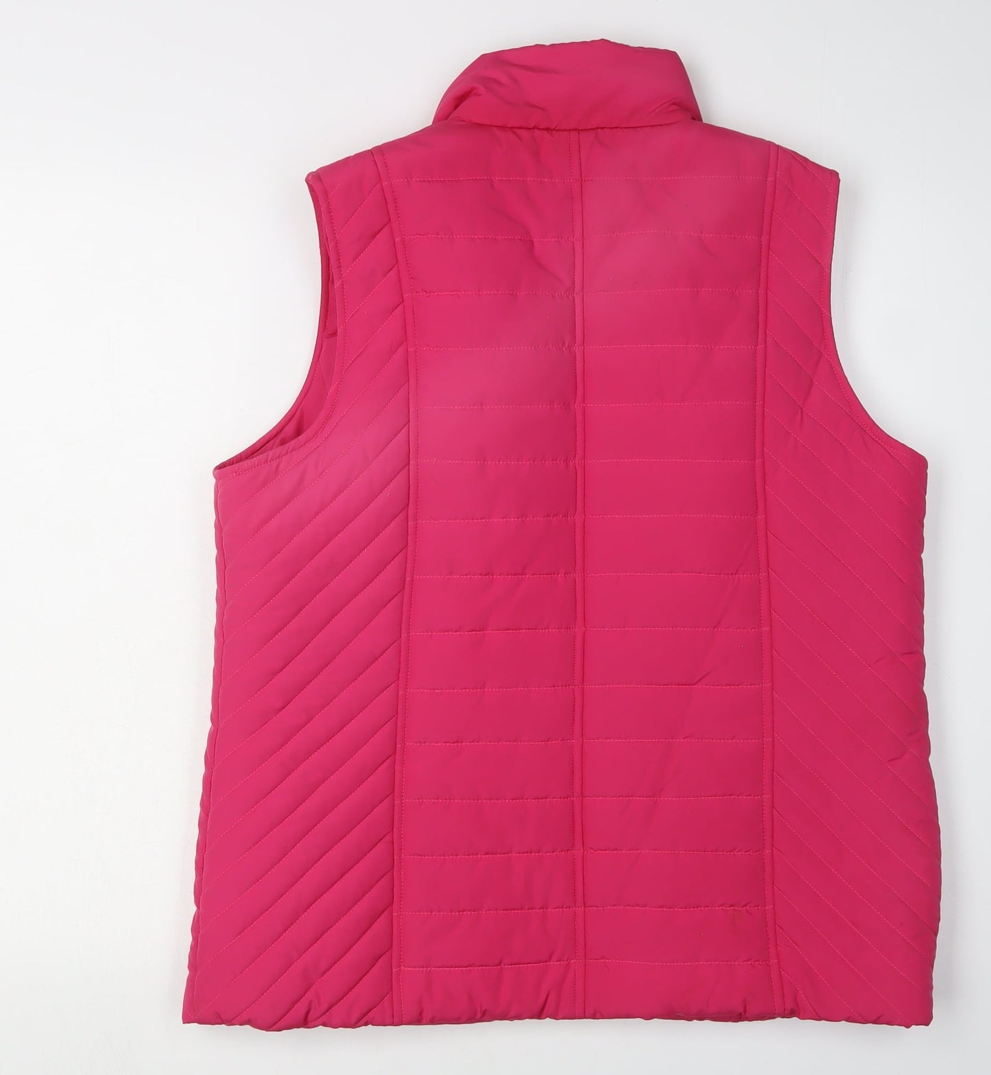 M&Co Women's Pink Puffer Waistcoat Size 14