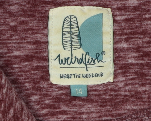 Weird Fish Women's Red 1/4 Zip Pullover