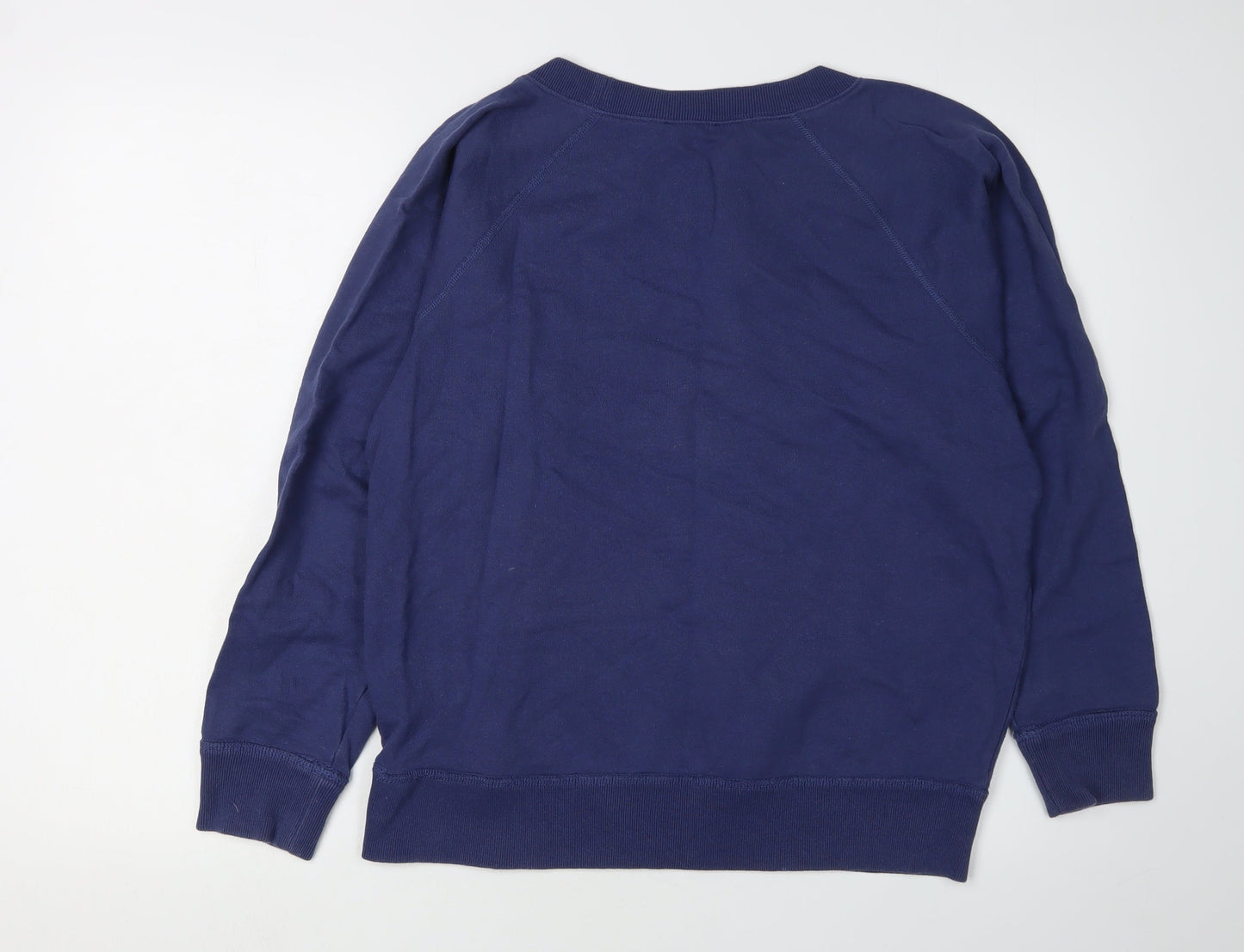 J.Crew Women's Blue Embroidered Pullover Sweatshirt M