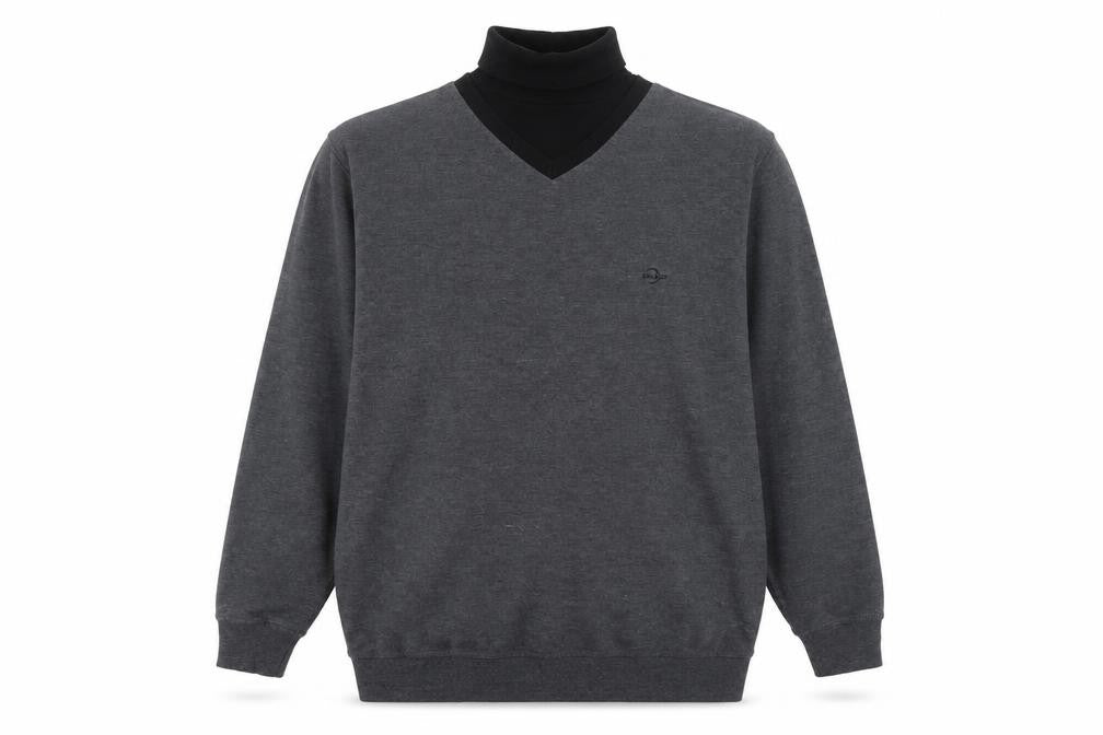 Swallow Men's Black Henley Jumper Large - Casual Knitwear