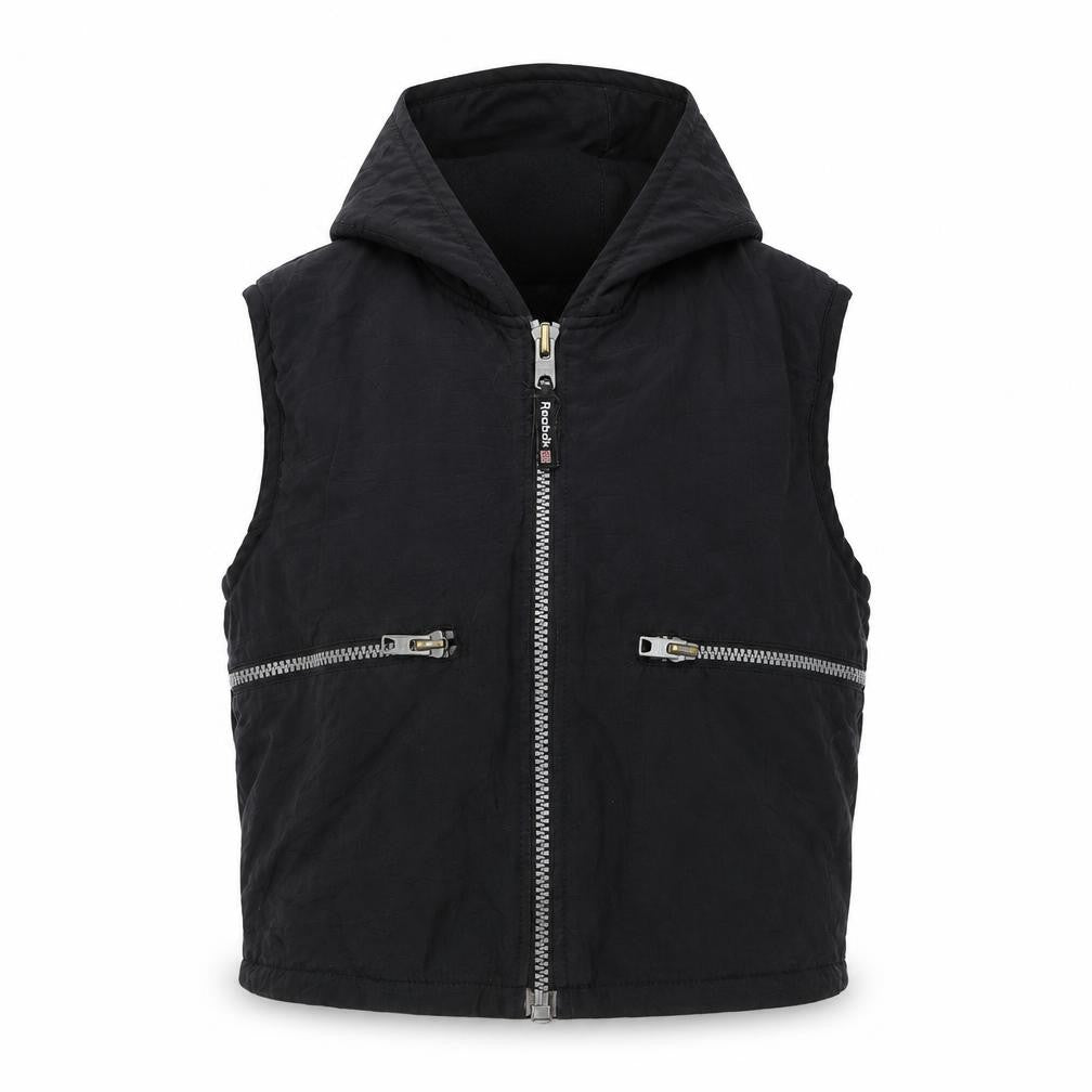 Womens UK Size XS Regular Reebok Black Polyester Waistcoat