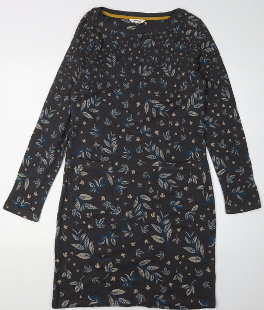 White Stuff Women’s Black Floral Shift Dress, Size 10