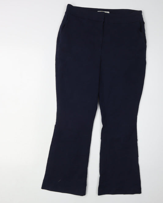 Boden Women's Blue Flared Trousers UK 12