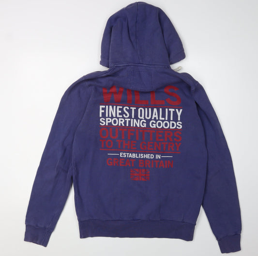 Jack Wills Men's Blue Pullover Hoodie, Size S