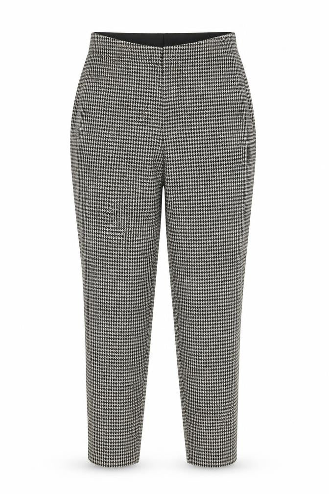 H&M Women's Black Herringbone Trousers, Size M