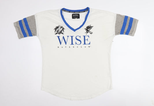 Harry Potter Unisex White Ravenclaw T-Shirt L