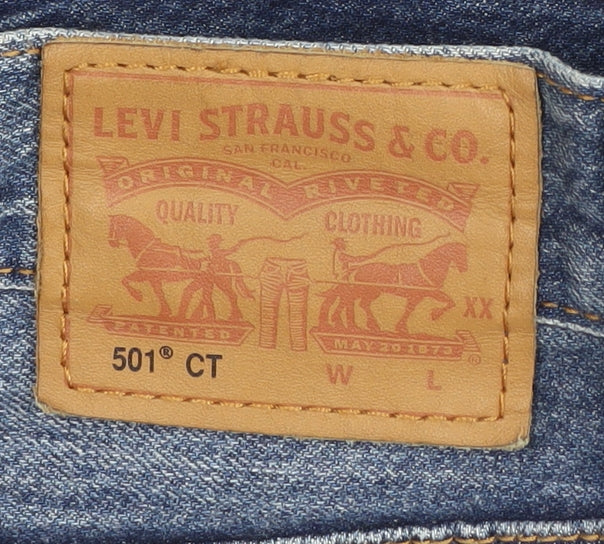 Levi Strauss Blue Cut-Off Denim Shorts, Size 32, Unisex Casual