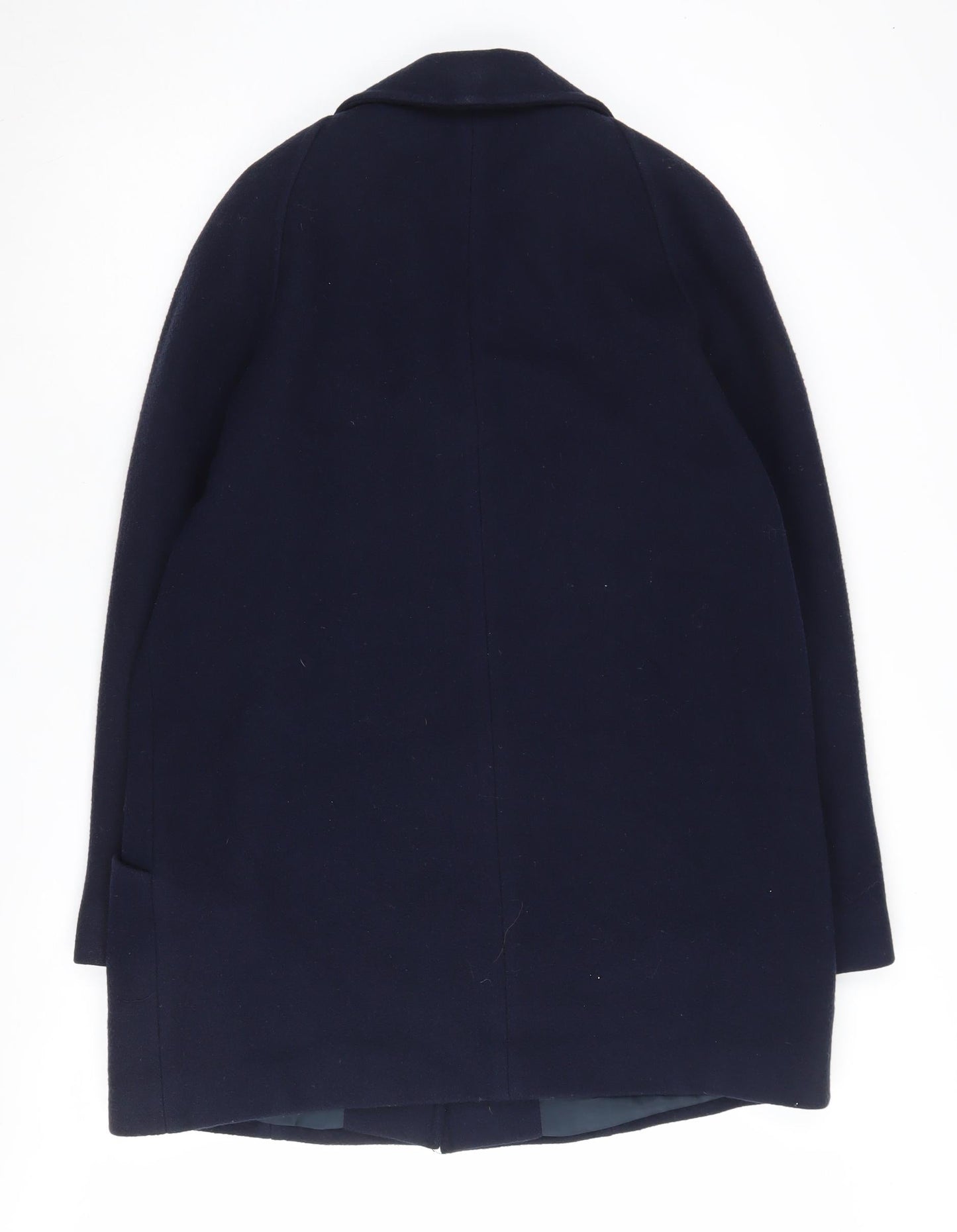 Hamells Women's Blue Wool Mid-Length Coat Size 12