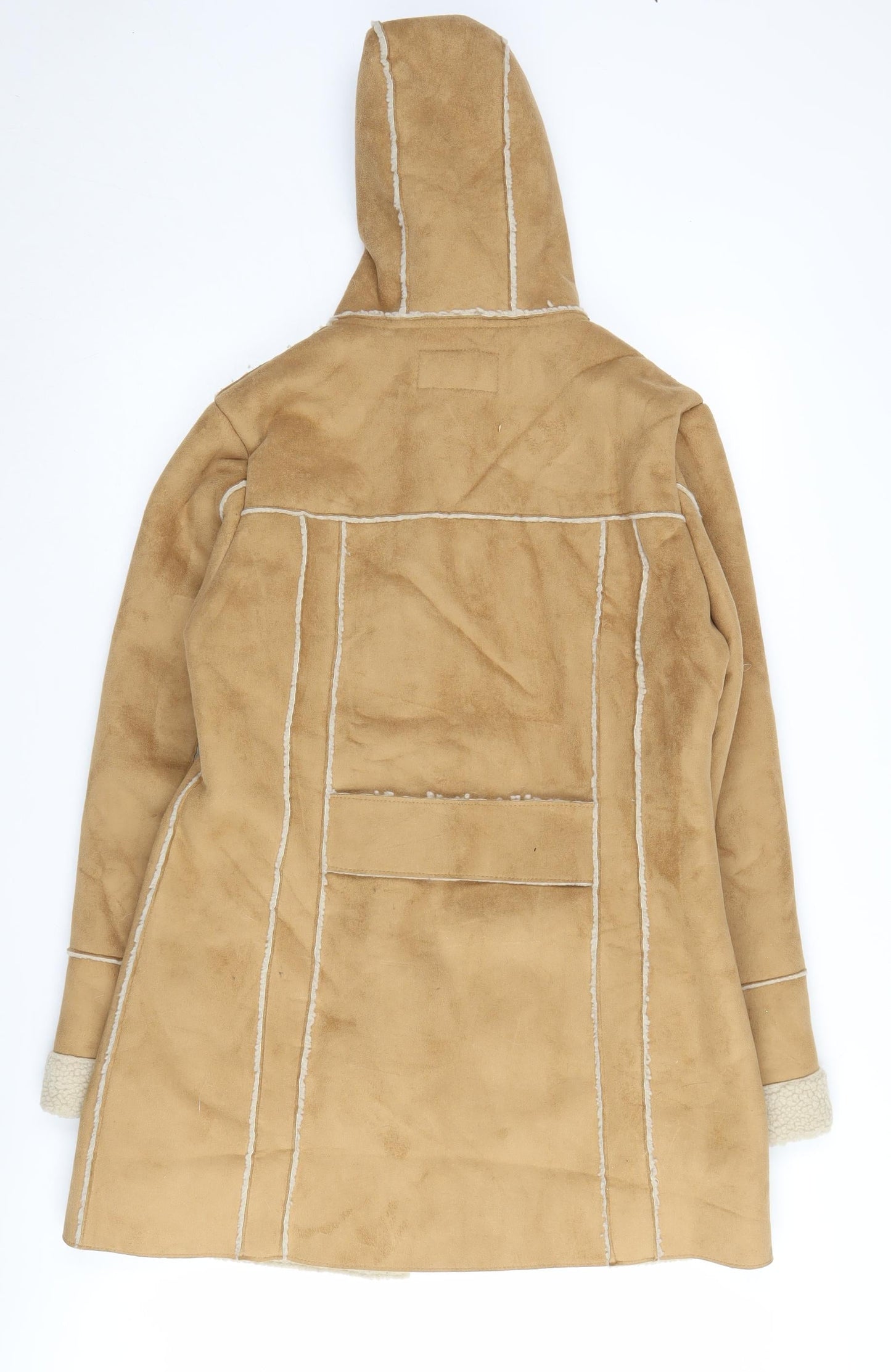 Per Una Women's Beige Duffle Coat, Size M, Winter Warmth