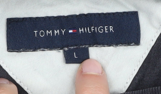 Tommy Hilfiger Unisex Black Jersey L T-Shirt Graphic Tee