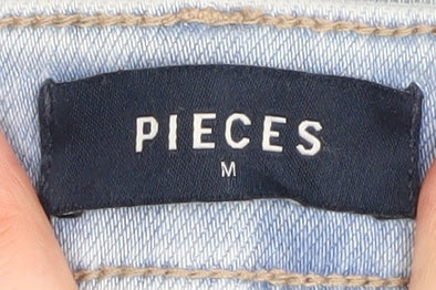 Pieces Women's Medium Blue Straight Jeans