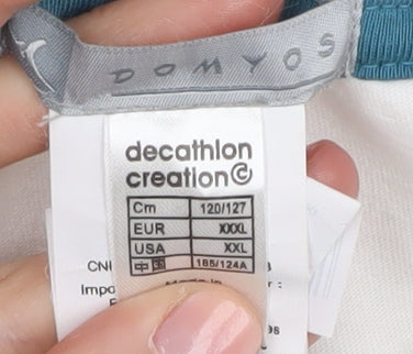 Decathlon Men's White Graphic Print Cotton T-Shirt