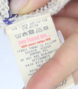 White Stuff Women's Beige Striped Pullover Jumper Size 12