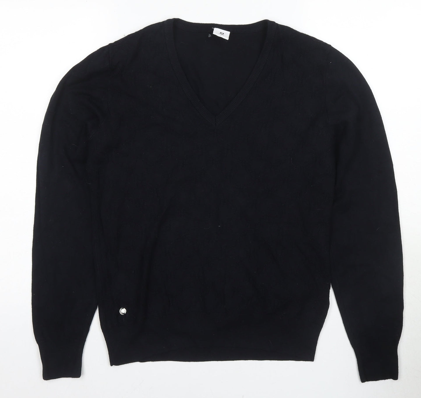 Daily Sports Women's Black V-Neck Pullover Jumper L