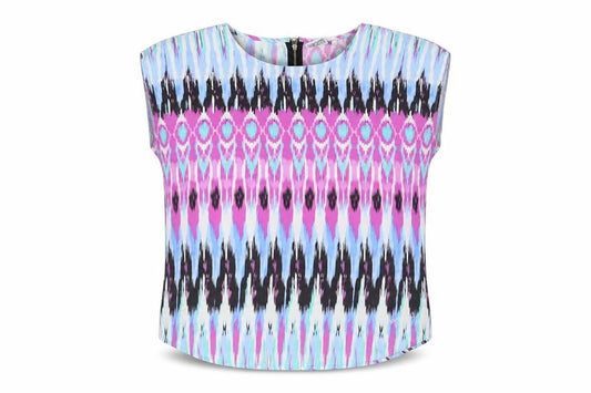 Womens UK Size 10 Animal Multicoloured Viscose Blouse