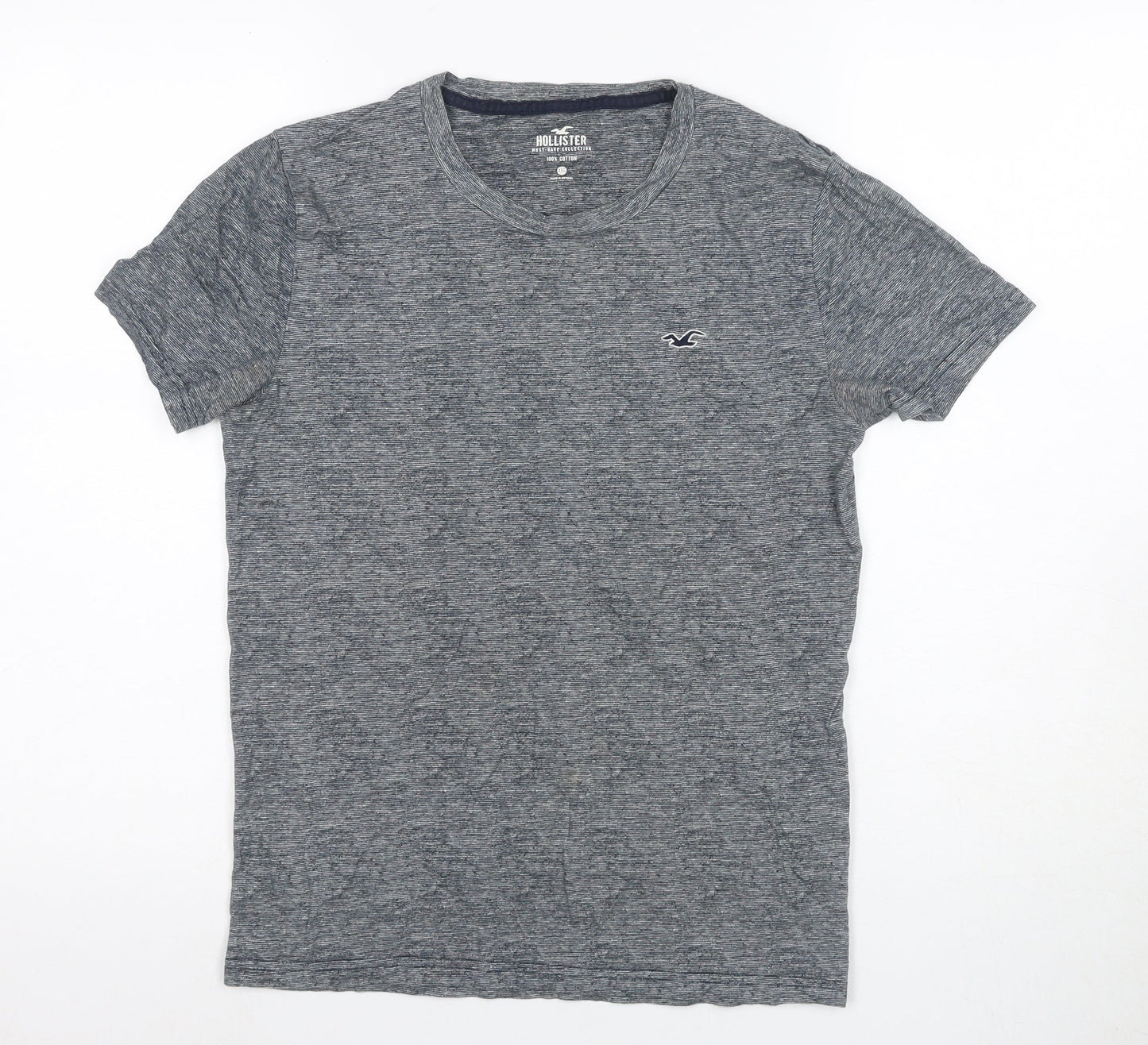 Hollister Men's Grey Crew Neck T-Shirt XXS