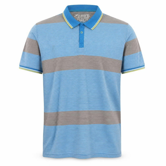 Red Herring Men's Blue Striped Polo Shirt Large