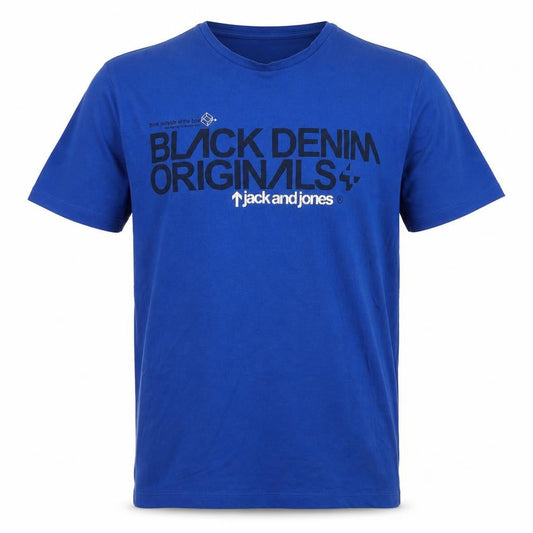 Mens UK Size XL JACK & JONES Blue  Cotton T-Shirt