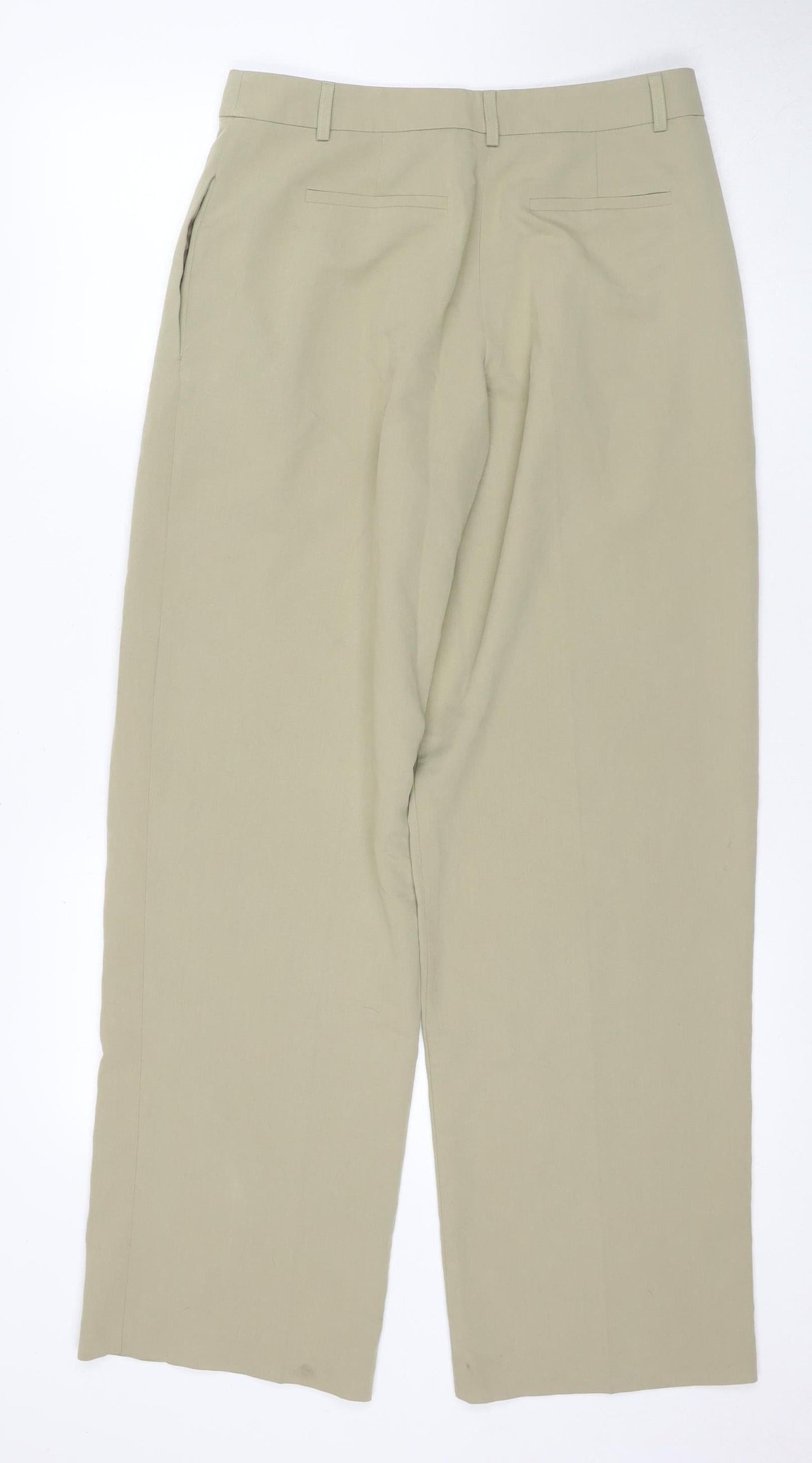 ASOS DESIGN Women's Beige Straight Trousers Size 10