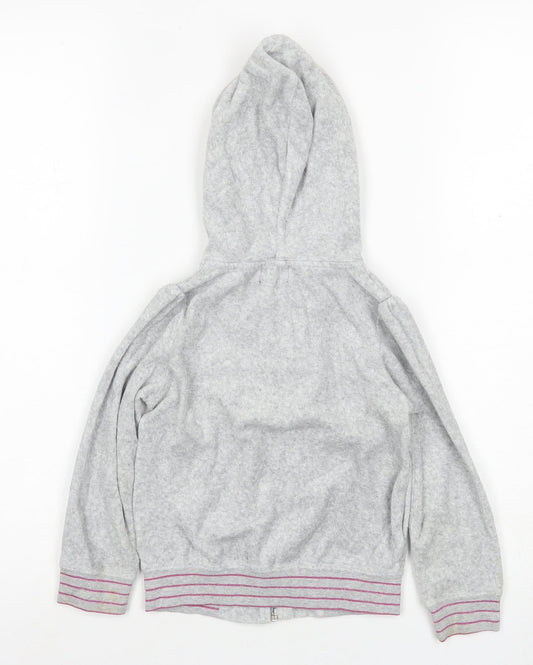 H&M Girls Grey Hoodie, Size 3-4 Years, Long Sleeve, Full Zip