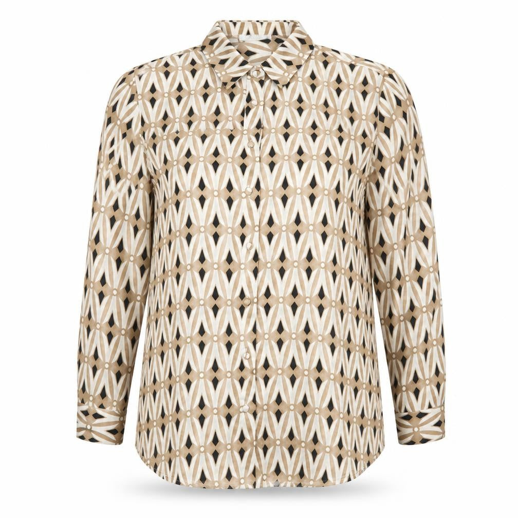Quiz Women's Beige Button-Up Shirt Size 12