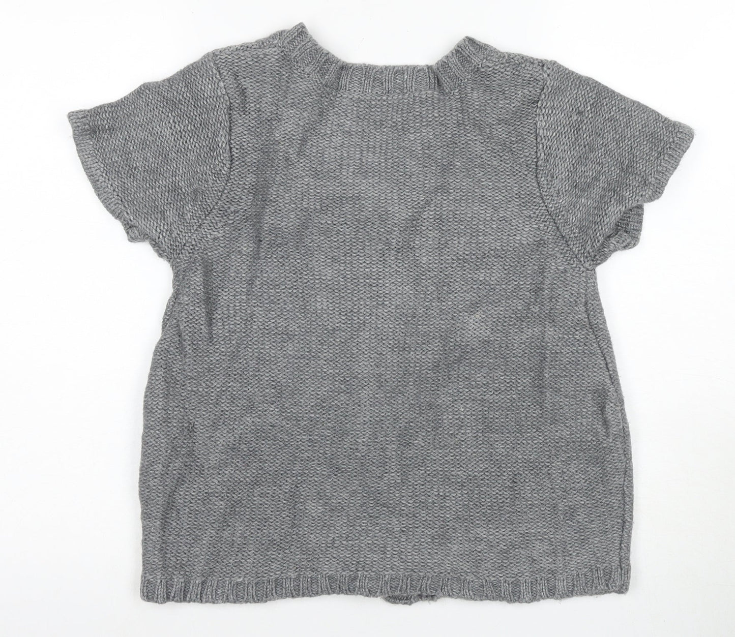 La Redoute Women's Grey Cable-Knit Cardigan UK 14
