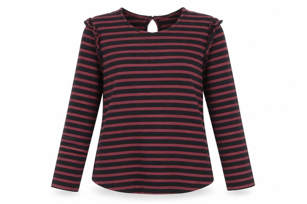AND/OR Women's Striped Long Sleeve Top Size 6
