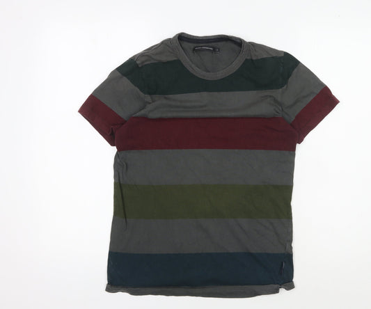 French Connection Men's Multicoloured Striped T-Shirt S